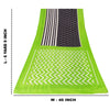 Sanskriti Vintage Sarees Black & Green Pure Cotton Print Sari 6+yd Craft Fabric