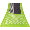 Sanskriti Vintage Sarees Black & Green Pure Cotton Print Sari 6+yd Craft Fabric