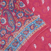 Sanskriti Vintage Sarees Pink Pure Cotton Paisely Printed Sari 6+yd Craft Fabric