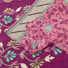 Sanskriti Vintage Sarees Indian Pink Pure Cotton Printed Sari 5+yd Craft Fabric