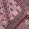 Sanskriti Vintage Sarees Indian Pink Pure Cotton Printed Sari 5+yd Craft Fabric