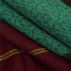 Sanskriti Vintage Sarees Green Pure Cotton Printed & Zari Woven 5+ydCraft Fabric