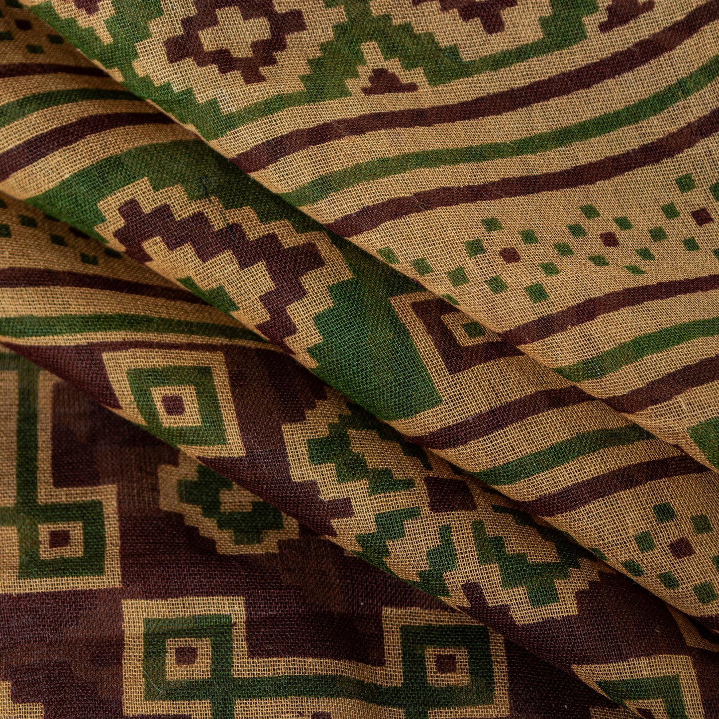Sanskriti Vintage Sarees Dark Red Pure Cotton Patan Patola FloralPrint 5+YD Sari