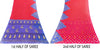 Sanskriti Vintage Saree Red & Blue 100%Pure Cotton Paisley Block Print 5+YD Sari
