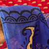 Sanskriti Vintage Saree Red & Blue 100%Pure Cotton Paisley Block Print 5+YD Sari