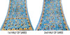 Sanskriti Vintage Sarees Blue Floral Batik Print Pure Cotton 5+YD Heritage Sari