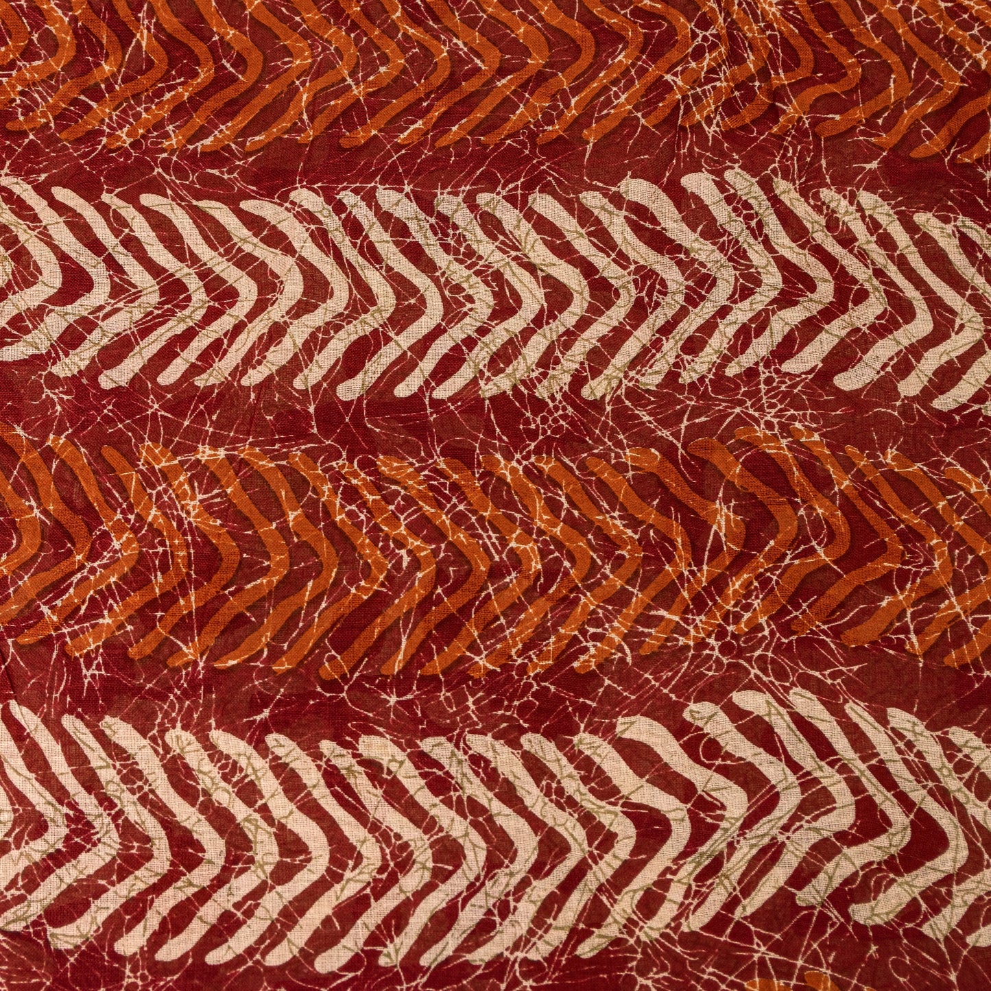 Sanskriti Vintage Sarees Ivory Pure Cotton Floral Block Print 5+YD Textile Sari