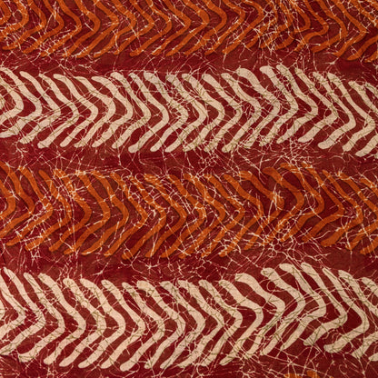 Sanskriti Vintage Sarees Ivory Pure Cotton Floral Block Print 5+YD Textile Sari