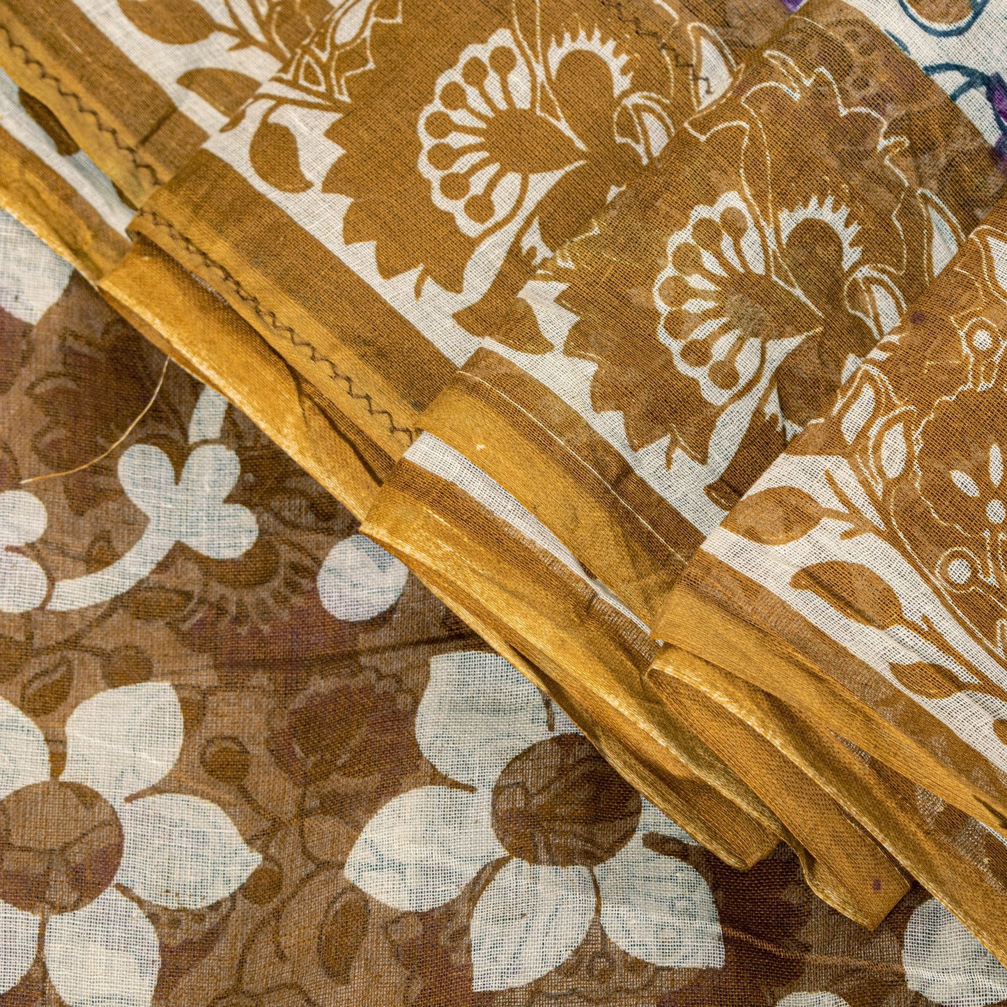 Sanskriti Vintage Purple Pure Cotton Saree Kalamkari Digital Printed Sari 5.5YD