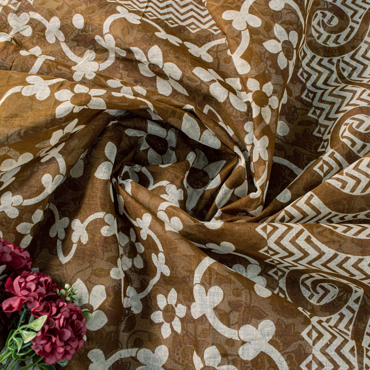 Sanskriti Vintage Purple Pure Cotton Saree Kalamkari Digital Printed Sari 5.5YD