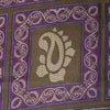 Sanskriti Vintage Saree Purple Pure Cotton Paisley Print Sari 5.5YD Fabric Craft