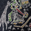 Sanskriti Vintage Soft Black Pure Cotton Saree Batik Abstract Printed Sari 5+YD