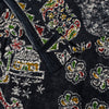 Sanskriti Vintage Soft Black Pure Cotton Saree Batik Abstract Printed Sari 5+YD