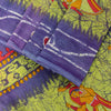 Sanskriti Vintage SoftGreen-Purple Pure Cotton Saree Batik Women Print Sari 5+YD