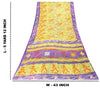 Sanskriti Vintage SoftGreen-Purple Pure Cotton Saree Batik Women Print Sari 5+YD