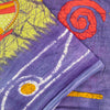 Sanskriti Vintage SoftGreen-Purple Pure Cotton Saree Batik Women Print Sari 5+YD