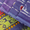 Sanskriti Vintage SoftGreen-Purple Pure Cotton Saree Batik Women Print Sari 5+YD