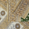 Sanskriti Vintage Soft Green Pure Cotton Saree Hand Block Kalamkari Sari 5.5Yard