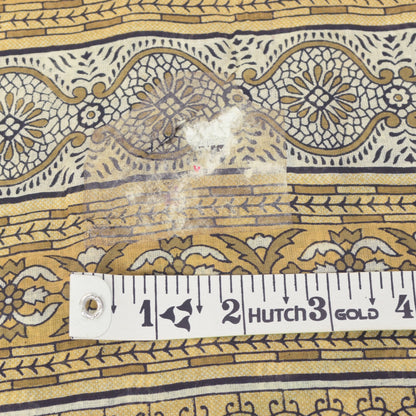 Sanskriti Vintage Soft Green Pure Cotton Saree Hand Block Kalamkari Sari 5.5Yard