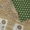 Sanskriti Vintage Soft Green Pure Cotton Saree Hand Block Kalamkari Sari 5.5Yard