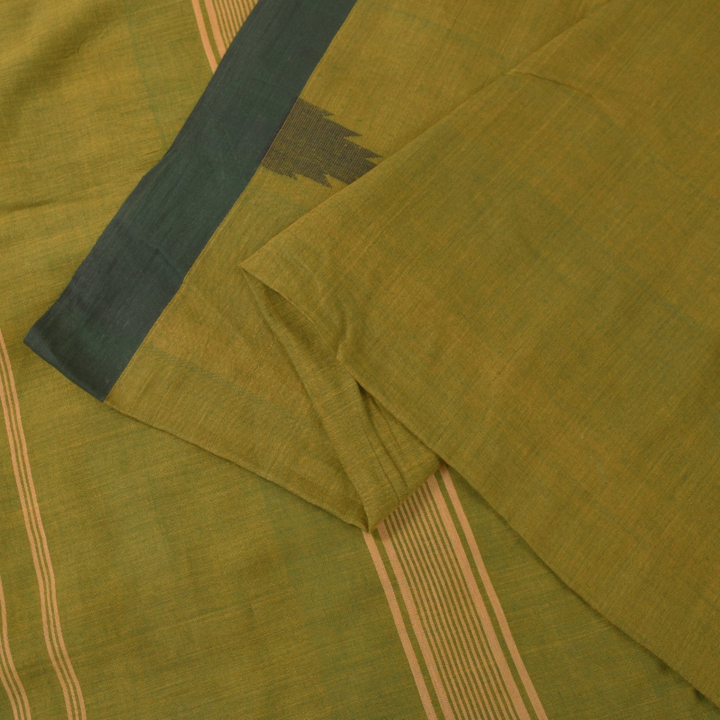 Sanskriti Vintage Soft Green 100% Pure Cotton Saree Ilkal Handloom Sari 6+YD