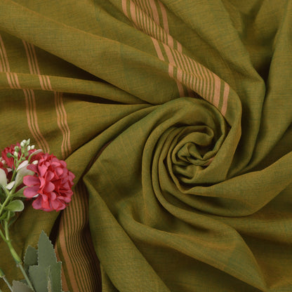 Sanskriti Vintage Soft Green 100% Pure Cotton Saree Ilkal Handloom Sari 6+YD