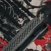 Sanskriti Vintage Gray & Black Pure Cotton Sarees 5+YD Craft Abstract Print Sari