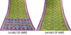 Sanskriti Vintage Saree Green-Purple Pure Cotton Tribal Print Sari 5+YD Fabric
