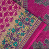 Sanskriti Vintage Craft Sarees Purple Pure Cotton Floral Kantha Print 5+YD Sari