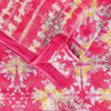 Sanskriti Vintage Craft Supplies Pink Floral Print Sarees Pure Cotton 5+YD Sari