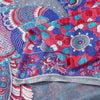 Sanskriti Vintage Sarees Red-Blue Kalamkari Print Pure Cotton 5+YD Textile Sari