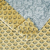 Sanskriti Vintage Sarees Gray & Yellow Pure Cotton 3 D Print Bandhani 5+YD Sari