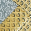 Sanskriti Vintage Sarees Gray & Yellow Pure Cotton 3 D Print Bandhani 5+YD Sari