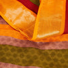 Sanskriti Vintage Sarees Ivory Pure Cotton Hand Block Print & Woven 5+YD Sari