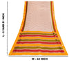 Sanskriti Vintage Sarees Ivory Pure Cotton Hand Block Print & Woven 5+YD Sari