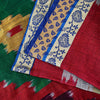 Sanskriti Vintage Brown Red Pure Cotton Ikat Saree Handwoven Geometric 5+YD Sari