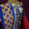 Sanskriti Vintage Brown Red Pure Cotton Ikat Saree Handwoven Geometric 5+YD Sari