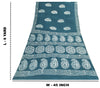 Sanskriti Vintage Sarees Blue Batik Work Paisley Pure Cotton 5+YD Heritage Sari
