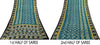 Sanskriti Vintage Sarees Blue Pure Cotton Floral Ikat Print 5+YD Sari