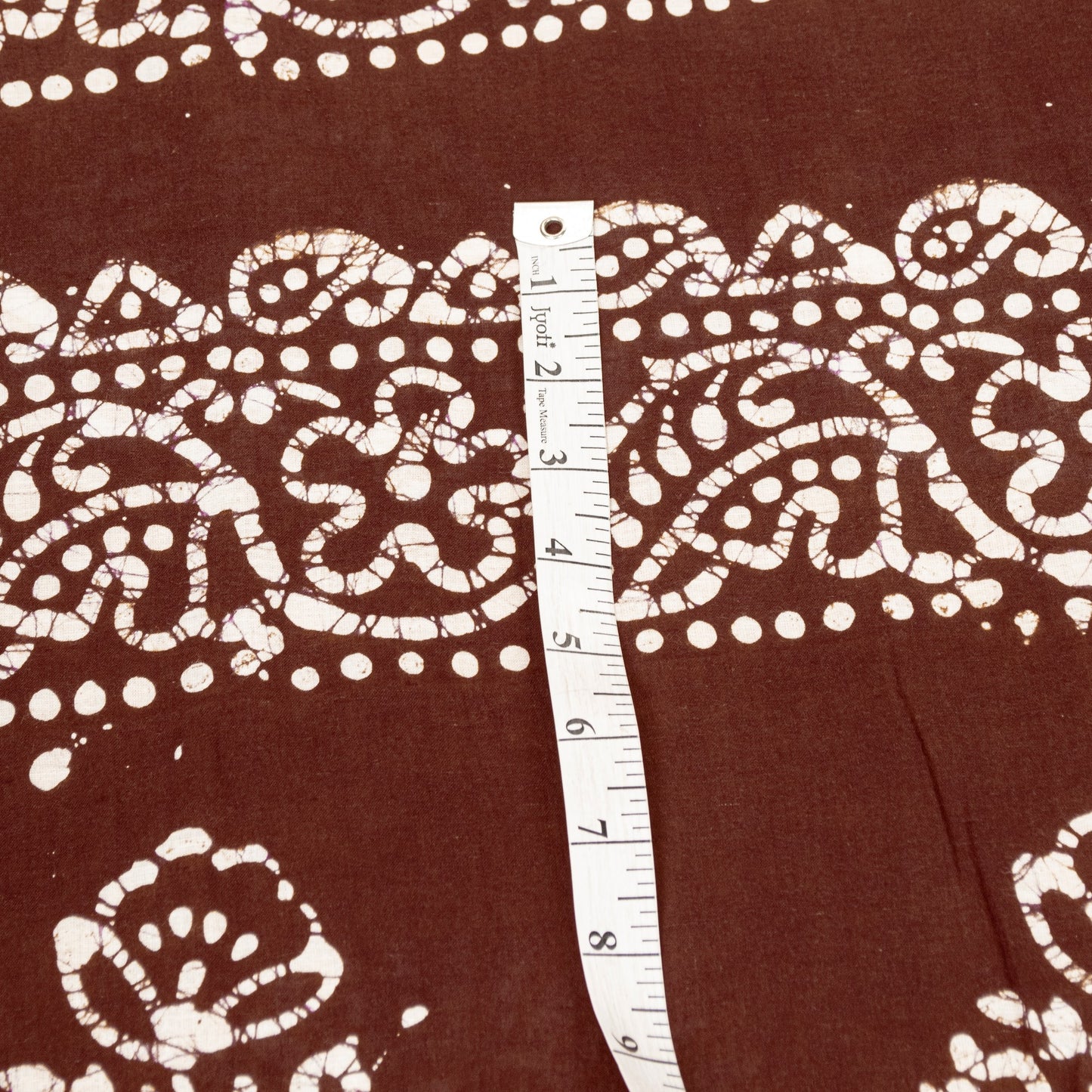 Sanskriti Vintage Sarees Yellow & Brown Pure Cotton Batik Work 5+YD Textile Sari