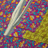 Sanskriti Vintage Sarees Green & Purple 100% Pure Cotton Floral Print 5+YD Sari
