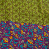 Sanskriti Vintage Sarees Green & Purple 100% Pure Cotton Floral Print 5+YD Sari