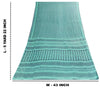 Sanskriti Vintage Sarees Blue Pure Cotton Hand Block Print Floral India5+YD Sari