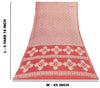 Sanskriti Vintage Sarees Red 100%Pure Cotton Floral Print 5+YD Sari For Crafters