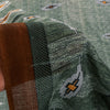 Sanskriti Vintage Green 100% Pure Cotton Sarees 5+YD Fabric Geometric Print Sari