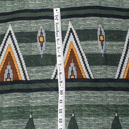 Sanskriti Vintage Green 100% Pure Cotton Sarees 5+YD Fabric Geometric Print Sari