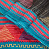 Sanskriti Vintage Blue & Black Pure Cotton Sarees Fabric 5+YD Floral Print Sari