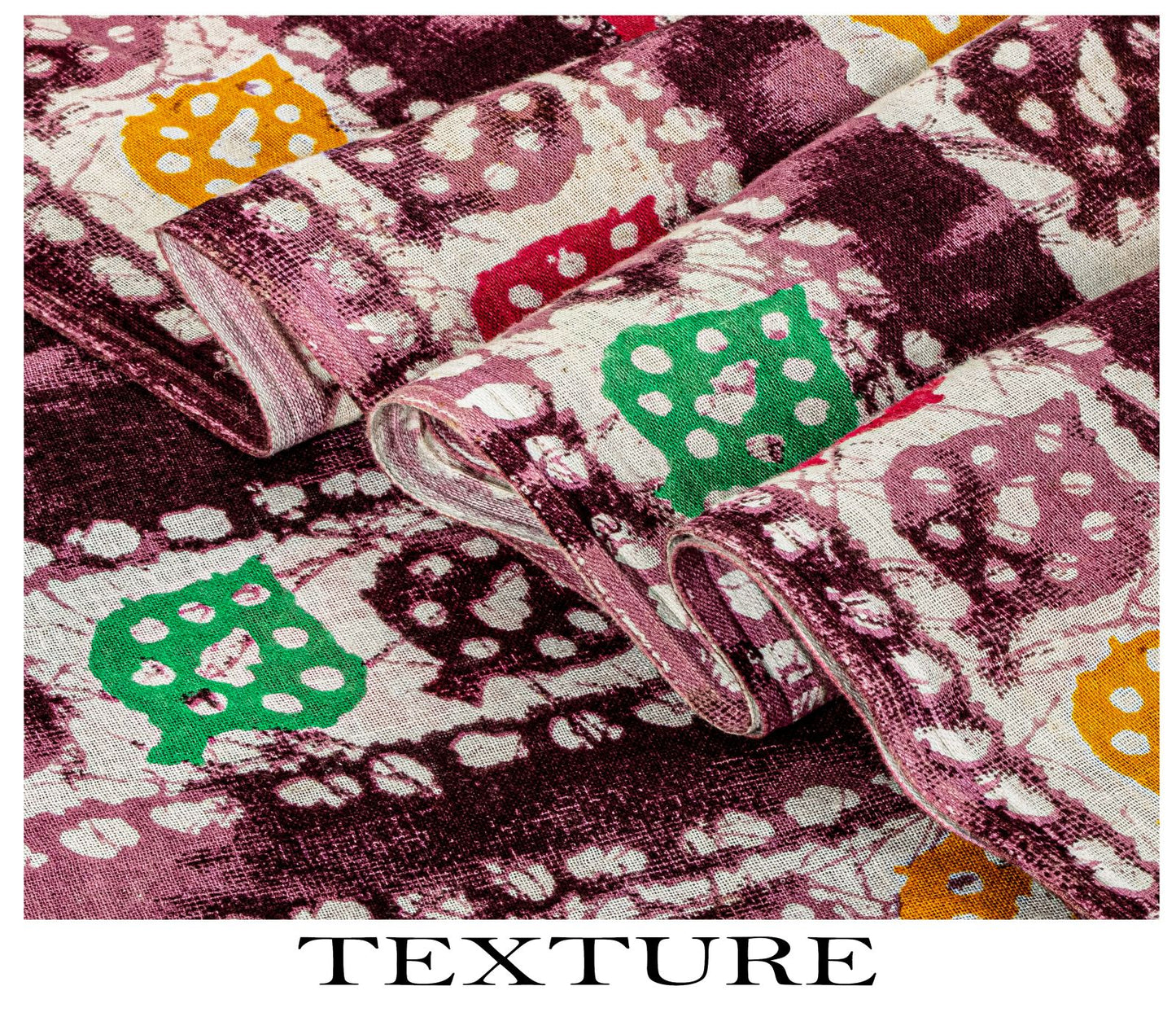 Sanskriti Vintage Saree Wine Soft Pure Cotton Abstract Batik Printed Sari 5+YD
