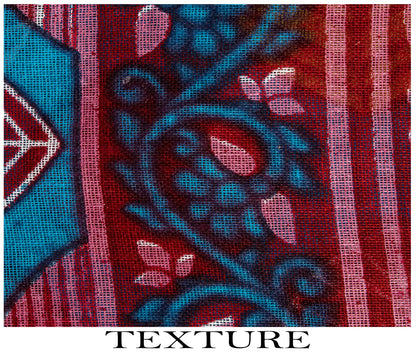 Sanskriti Vintage Saree Blue 100%Pure Cotton Leaf Printed Sari 5+YD Craft Fabric