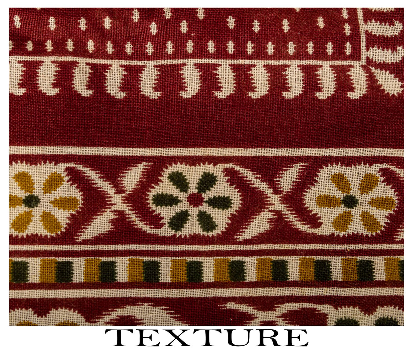 Sanskriti Vintage Saree Red 100% Pure Cotton Ikat-Jamdani Print Sari 5+YD Craft Fabric